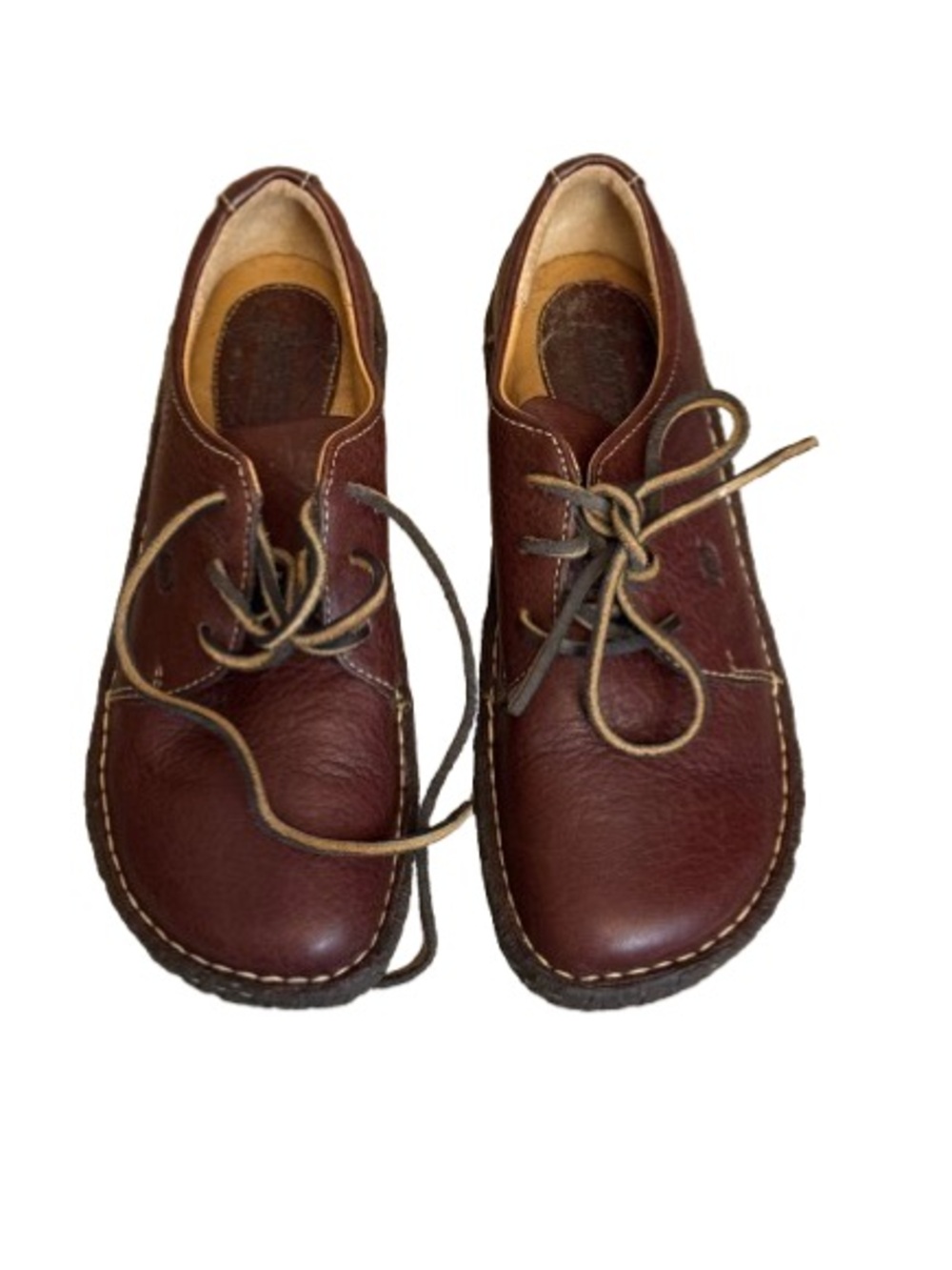 Born Brown Leather Lace Up Oxford Comfort Shoes Women’s Size 6 EU 36.5